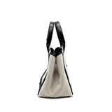 balenciaga Cabas Tote Bag Canvas/Calfskin Beige/Black SHW