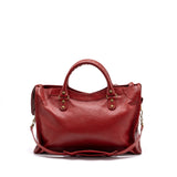 balenciaga city bag leather red LGHW
