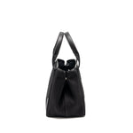 balenciaga Cabas Logo Tote Bag Canvas/ Calfskin Black SHW