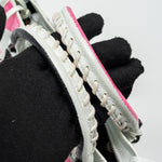 balenciaga City Graffiti Classic Studs bag leather white / pink/ black with black hardware