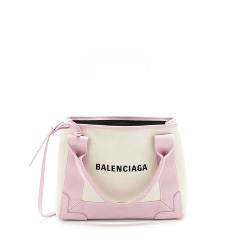 balenciaga Canvas Cabas Bag Pink SHW