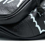 balenciaga Graffiti Waist Bag Leather Black Ruthenium Hardware