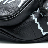 balenciaga Graffiti Waist Bag Leather Black Ruthenium Hardware
