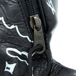 balenciaga Graffiti Waist Bag Leather Black Ruthenium Hardware