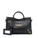 balenciaga Edged City Bag Goatskin Black GHW