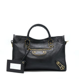balenciaga Edged City Bag Goatskin Black GHW