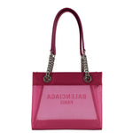 balenciaga Duty Free Mesh Tote Bag Fuchsia