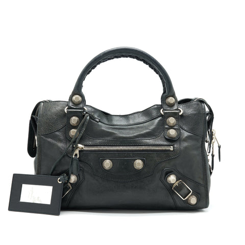 balenciaga Giant City in Black SHW
