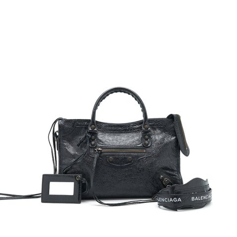 balenciaga Classic City S leather tote black