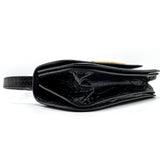 balenciaga Gossip shoulder bag croc-embossed calfskin black GHW