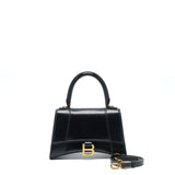 balenciaga Hourglass S Calfskin Black GHW