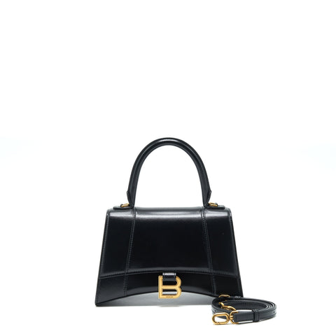 balenciaga Hourglass S Calfskin Black GHW