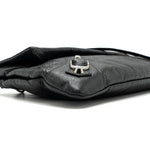 balenciaga City Fold Clutch/ Shoulder Bag Dark Grey SHW