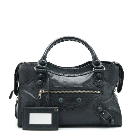 balenciaga Giant City Bag Black SHW