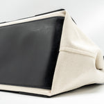 balenciaga Cabas Tote Bag Canvas/Calfskin Natural/Black SHW