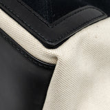 balenciaga Cabas Tote Bag Canvas/Calfskin Natural/Black SHW