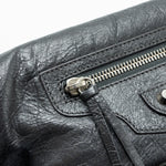 balenciaga City Fold Clutch/ Shoulder Bag Dark Grey SHW