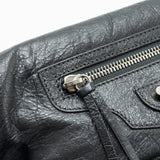 balenciaga City Fold Clutch/ Shoulder Bag Dark Grey SHW