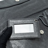 balenciaga City Fold Clutch/ Shoulder Bag Dark Grey SHW