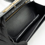 balenciaga Gossip shoulder bag croc-embossed calfskin black GHW