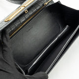 balenciaga Gossip shoulder bag croc-embossed calfskin black GHW