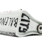 balenciaga City Graffiti Classic Studs bag leather white / pink/ black with black hardware