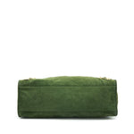 balenciaga GIANT CITY BAG IN SUEDE GREEN GHW