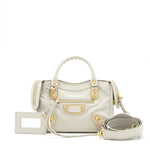 balenciaga edged mini City bag light Grey GHW