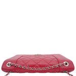CHANEL Mademoiselle Vintage Flap Sheepskin Leather Crossbody Bag Pink