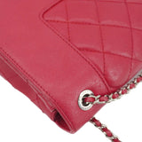 CHANEL Mademoiselle Vintage Flap Sheepskin Leather Crossbody Bag Pink