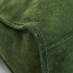 balenciaga GIANT CITY BAG IN SUEDE GREEN GHW