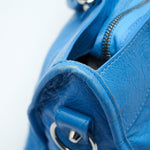balenciaga CITY BAG IN BLUE WITH SHW