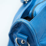 balenciaga CITY BAG IN BLUE WITH SHW