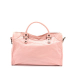 balenciaga Classic City Bag Leather Pink Black Hardware