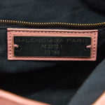 balenciaga Classic City Bag Leather Pink Black Hardware