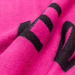 balenciaga 30*205cm Logo Scarf Wool Pink/ Multicolour