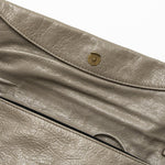 balenciaga City Fold Clutch/Shoulder Bag Leather Grey Ruthenium Hardware
