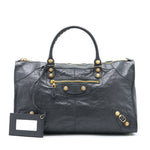 balenciaga Giant 12 Work City Bag Lambskin Gris Fossile GHW