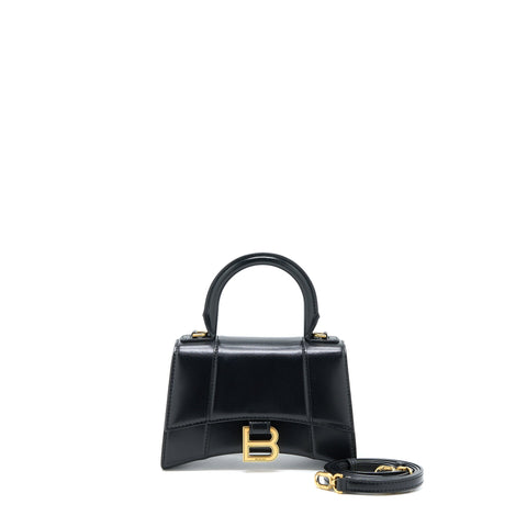 balenciaga Hourglass XS Calfskin Black GHW