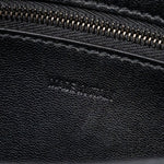 balenciaga Downtown Small Shoudler Bag Crocodile Embossed Black with Black Hardware