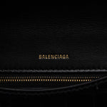 balenciaga Ghost Sling Bag Croc Embossed Leather Black GHW
