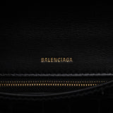 balenciaga Ghost Sling Bag Croc Embossed Leather Black GHW