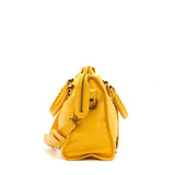 balenciaga classic city bag yellow ruthenium hardware