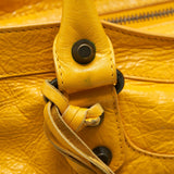 balenciaga classic city bag yellow ruthenium hardware