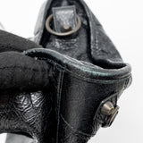 balenciaga City Bag Calfskin Black Ruthenium Hardware