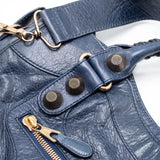 balenciaga Giant City Bag Dark Blue RGHW