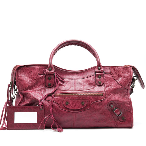 balenciaga CLASSIC CITY BAG DARK RED