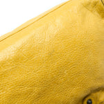 balenciaga Classic City Bag Lambskin Yellow with Black Hardware