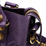 balenciaga Giant City Bag Purple GHW