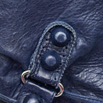 balenciaga Giant Pompon Bucket Bag Navy